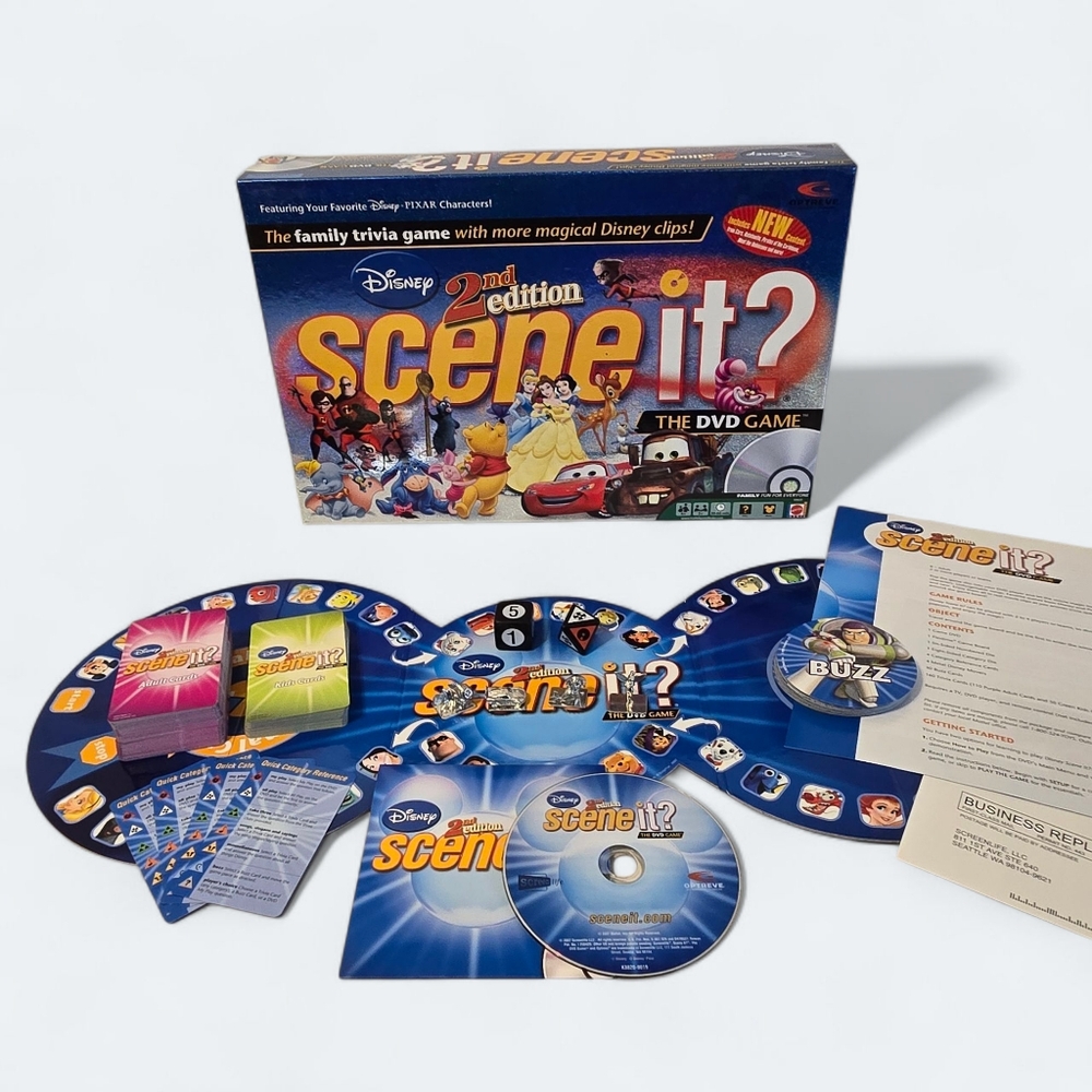 Disney Scene It? 2nd Edition DVD Board Game **COMPLETE**